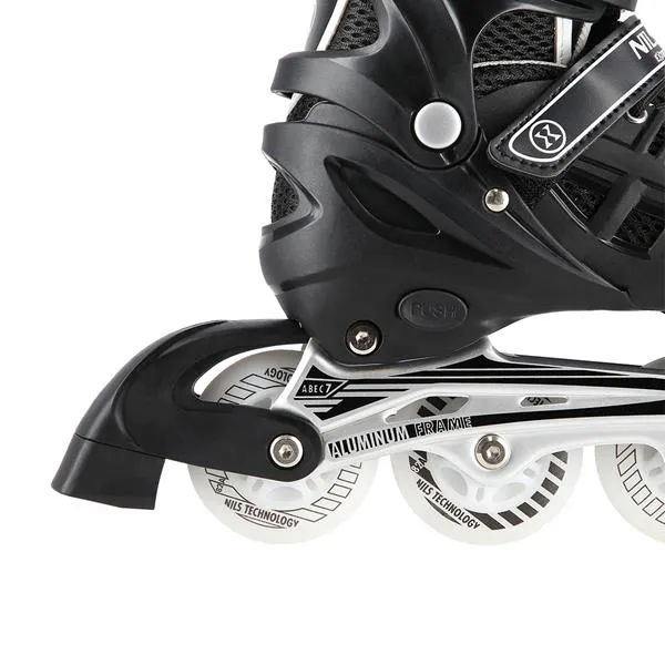 NH10905 4w1 LED Rozm. L(39-42) Łyżworolki Z Wym. Płozą Hokejową NILS Extreme - Czarne