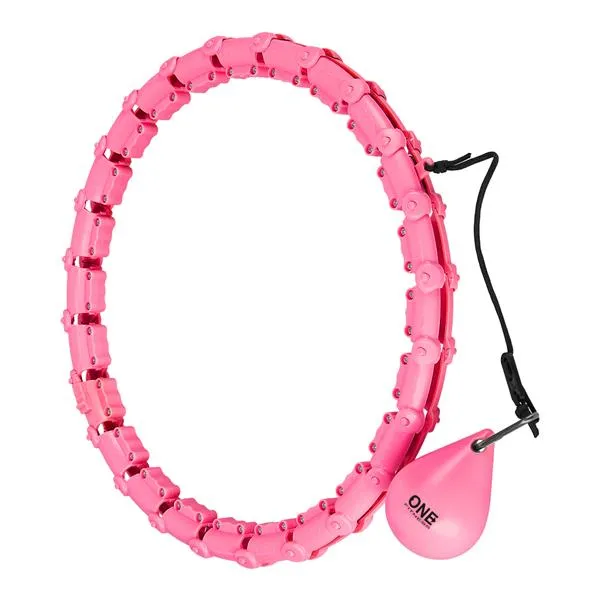 OHA02 Hula Hop Pink Z Wypustkami I Obciążnikiem One Fitness