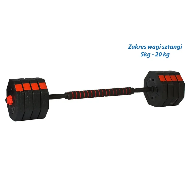Regulowane Hantle Treningowe 2x15kg Z Funkcją Sztangi Eb Fit