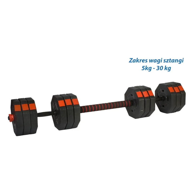 Regulowane Hantle Treningowe 2x15kg Z Funkcją Sztangi Eb Fit