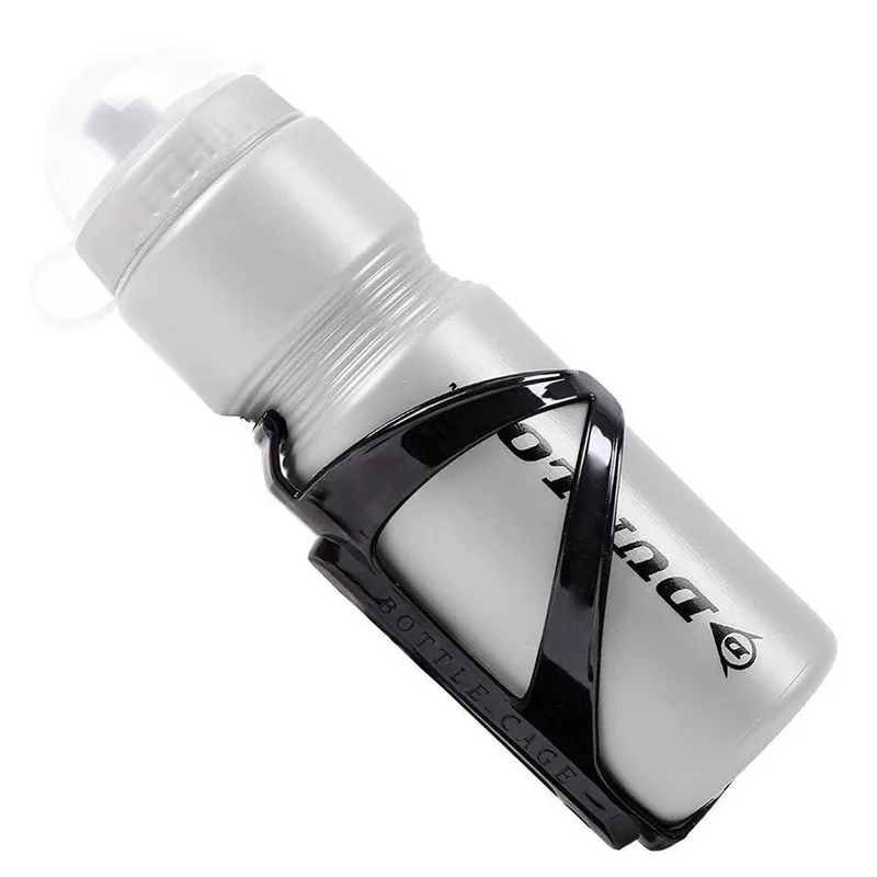 Bidon Rowerowy Dunlop 750ml Z Koszykiem - Srebrny