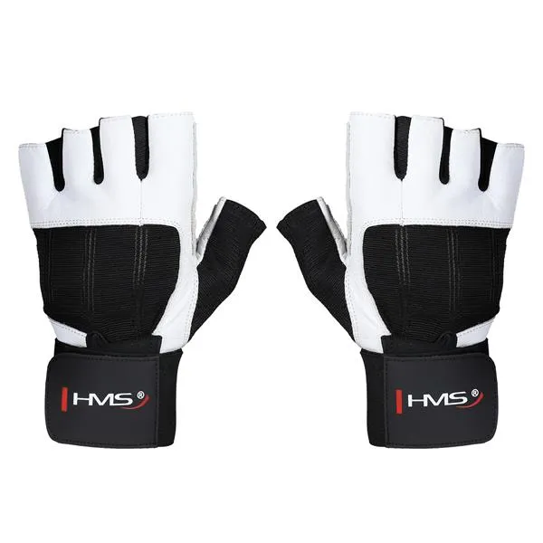 RST04 White-Black Rozm. XXL Rękawice Na Siłownię Hms