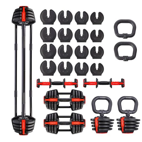 SGR18 Pro Set 3w1 Zestaw Regulowanych Sztangielek 41 kg Hms