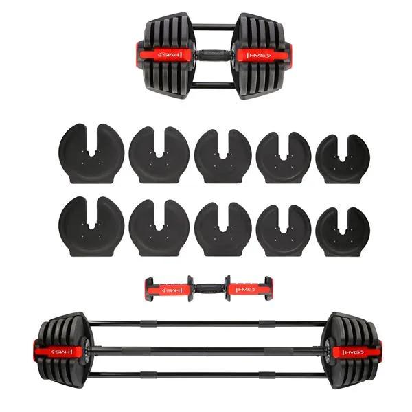 SGR40 Pro Set 2w1 Zestaw Regulowanych Sztangielek 43,5 kg Hms