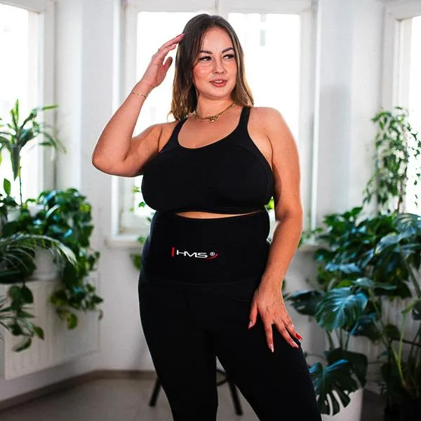 BR163 Pas Na Brzuch Wyszczuplający Black Plus Size Hms