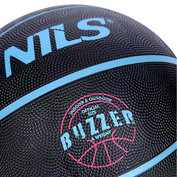 NPK271 Piłka Do Koszykówki Buzzer 7 NILS - Czarna