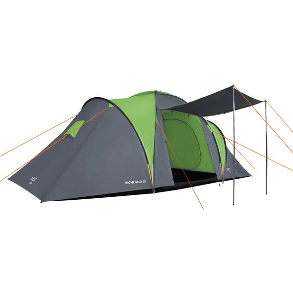 NC6431 Namiot Kempingowy Highland IV NILS Camp - Zielono-Szary