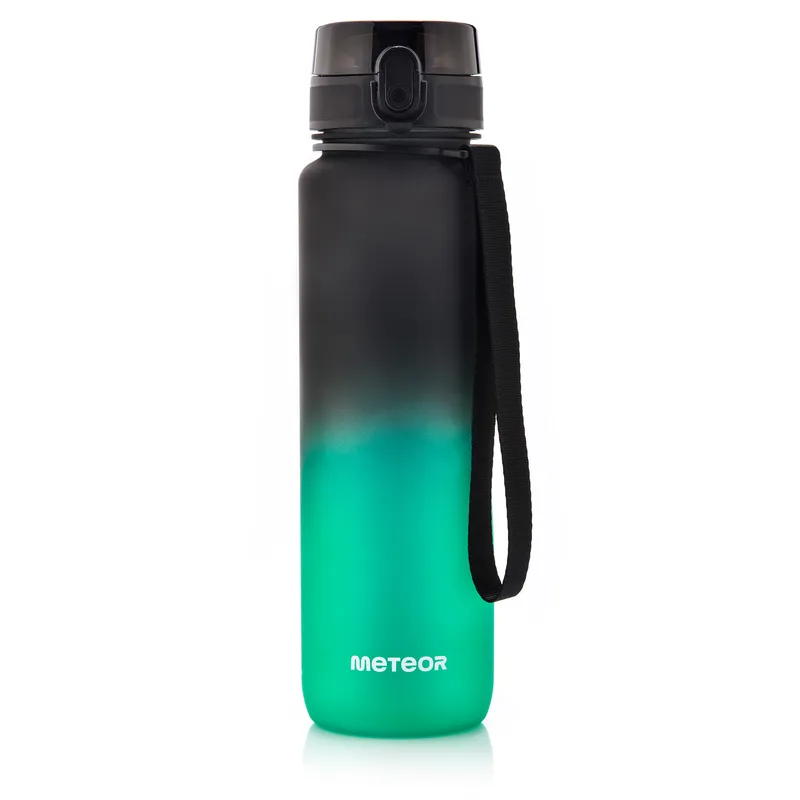 Bidon Sportowy METEOR 1000 ml Czarny/Zielony