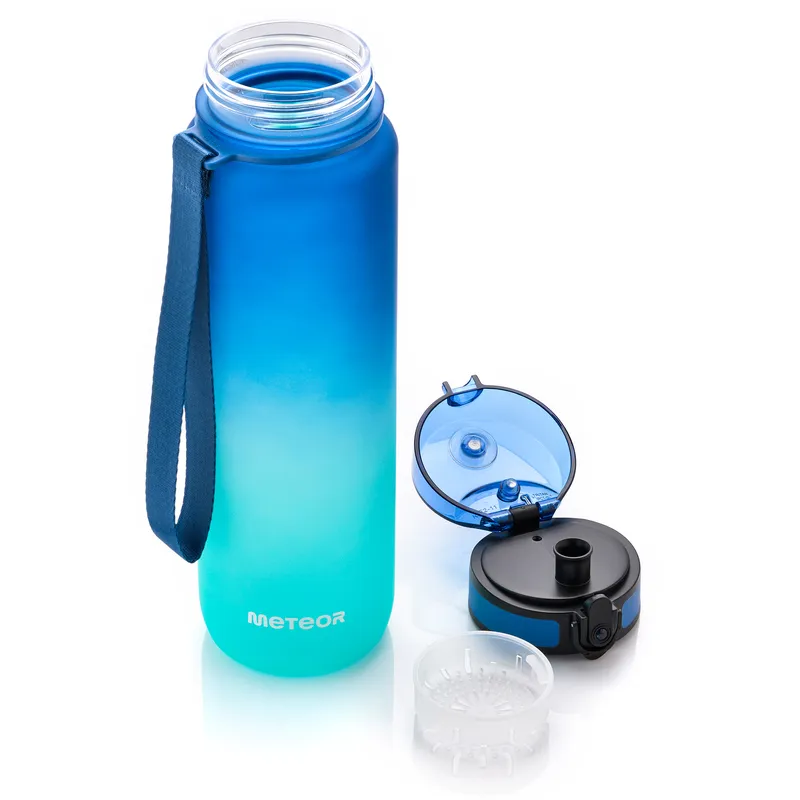 Bidon Sportowy METEOR 1000 ml Niebieski/Turkusowy