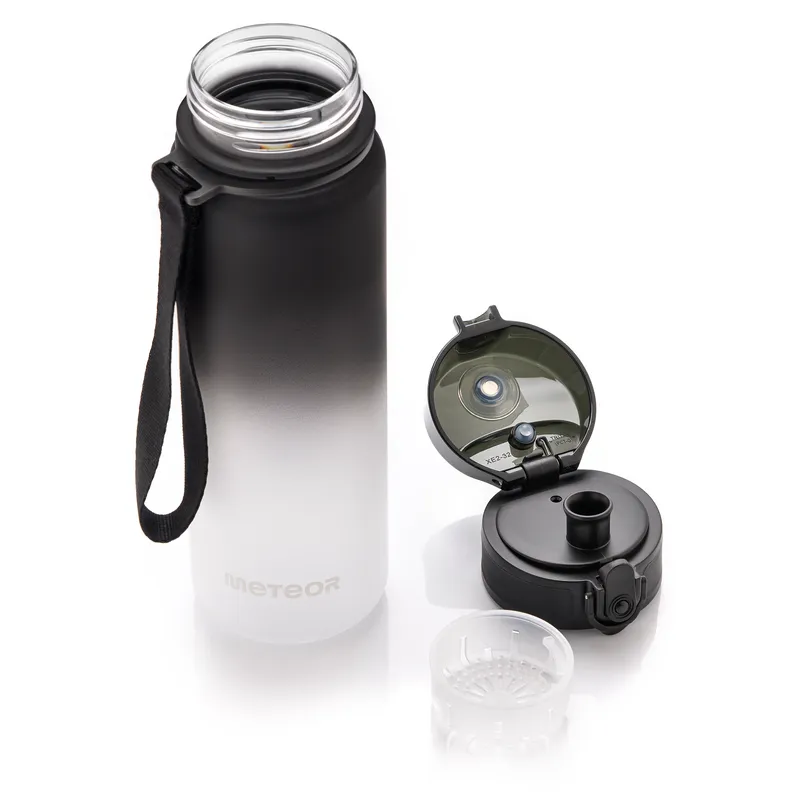 Bidon Sportowy METEOR 500 ml Czarny/Biały