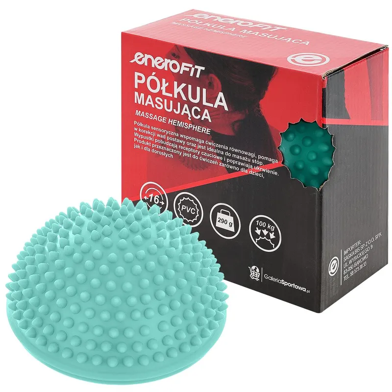 Półkula Sensoryczna Do Masażu Z Kolcami Mięta Enero Fit