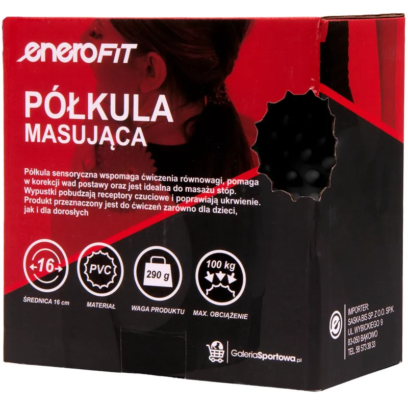 Półkula Sensoryczna Masująca Enero Fit - Czarna