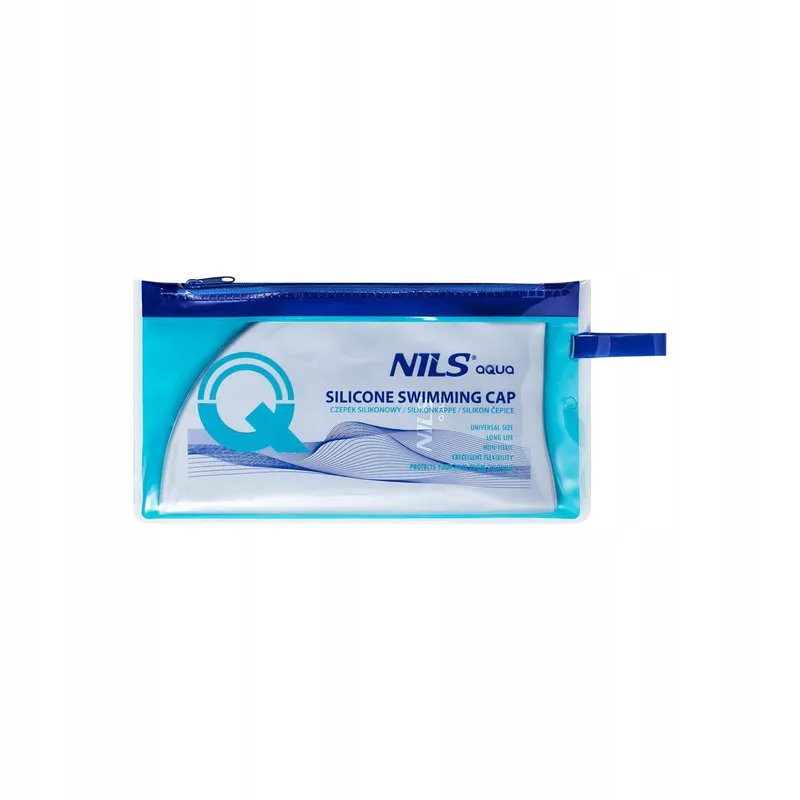 Nqc Jednokolorowy SL01 Czepek Silikonowy NILS Aqua - Szary