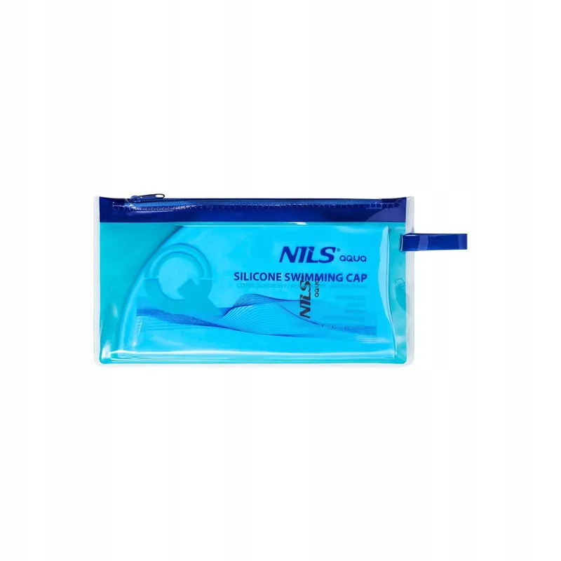 Nqc Jednokolorowy BL02 Czepek Silikonowy NILS Aqua - Niebieski