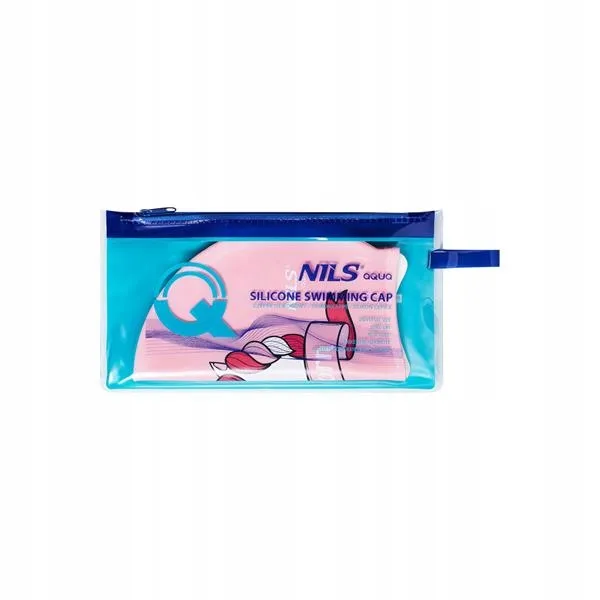 Nqc Unicorn Dziecięcy Czepek Silikonowy NILS Aqua - Różowy