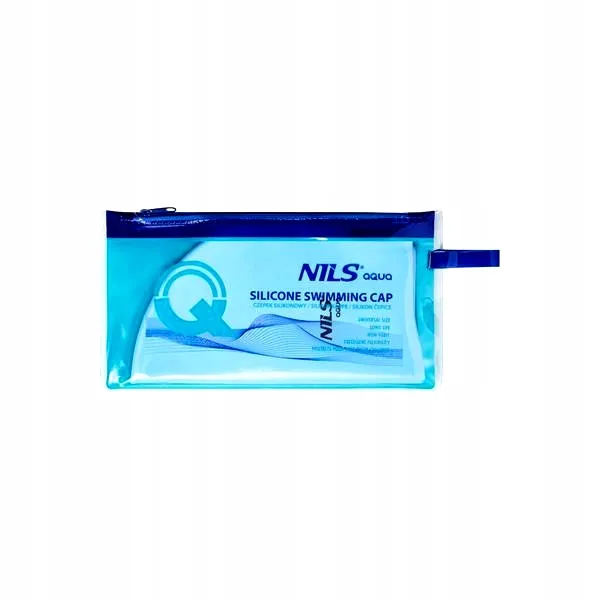 Nqc Jednokolorowy BL01 Jasnoniebieski Czepek Silikonowy NILS Aqua