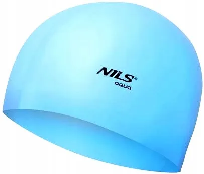 Nqc Jednokolorowy BL01 Jasnoniebieski Czepek Silikonowy NILS Aqua