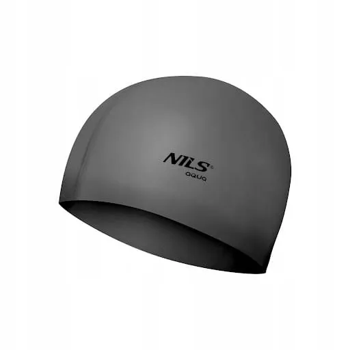 Nqc Jednokolorowy SL02 Ciemnoszary Czepek Silikonowy NILS Aqua
