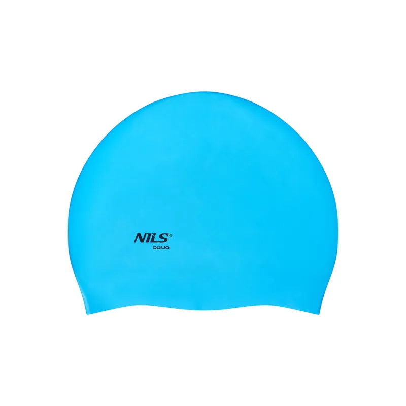 Nqc Jednokolorowy BL02 Czepek Silikonowy NILS Aqua - Niebieski