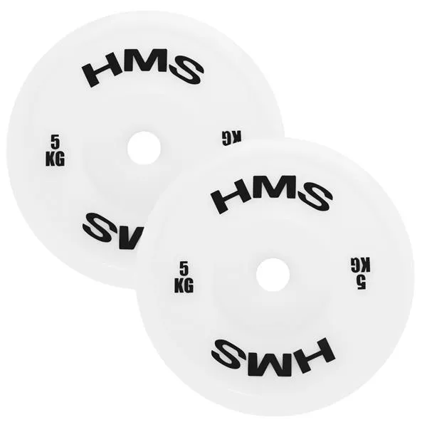 TPP05 White Talerz Olimpijski PE 2 x 5.0 kg Hms
