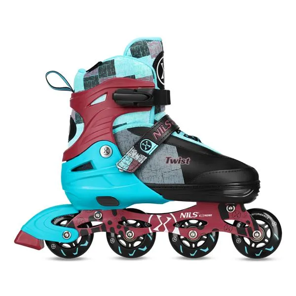 NA13810 Łyżworolki Twist Niebieskie Rozm. L(39-42) NILS Extreme