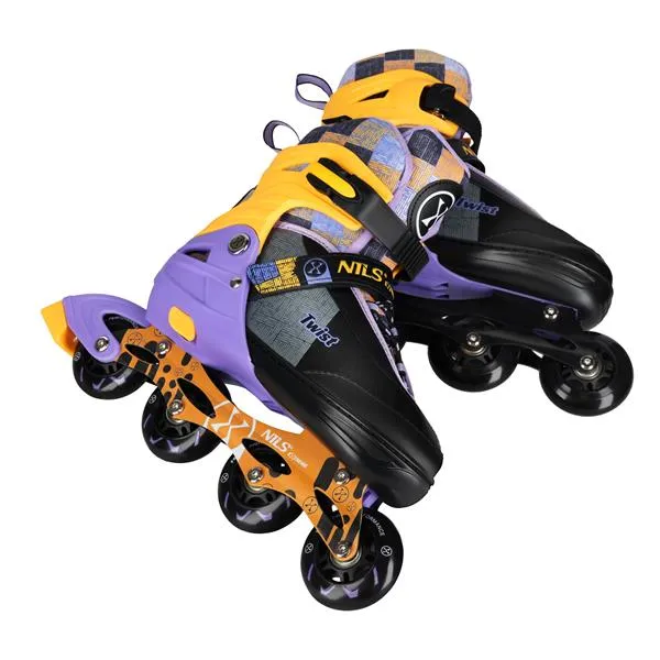 NA13810 Łyżworolki Twist Rozm. S(31-34) NILS Extreme - Żółte