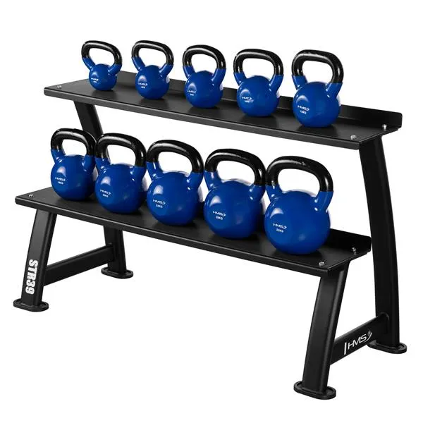 STR39 Stojak Na Kettlebells Dwupoziomowy Commercial Hms