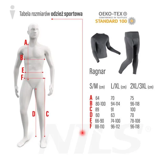 BTK0060 Koszulka Termoaktywna Męska 2XL/3XL Ragnar NILS - Szara