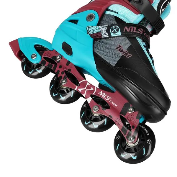 NA13810 Łyżworolki Twist Niebieskie Rozm. L(39-42) NILS Extreme