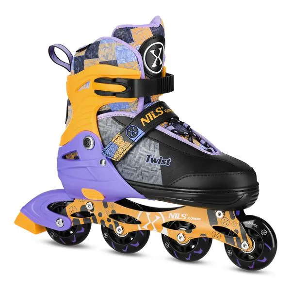 NA13810 Łyżworolki Twist Rozm. S(31-34) NILS Extreme - Żółte