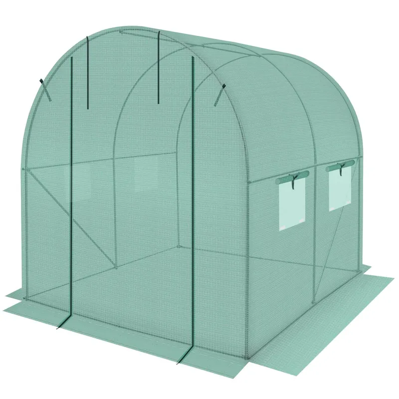 Szklarnia Tunel Ogrodowy 200x200x200cm PE Konstrukcja Stal - Zielona