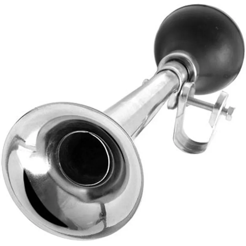 Trąbka Klakson Rowerowy Chrom 21cm Dunlop