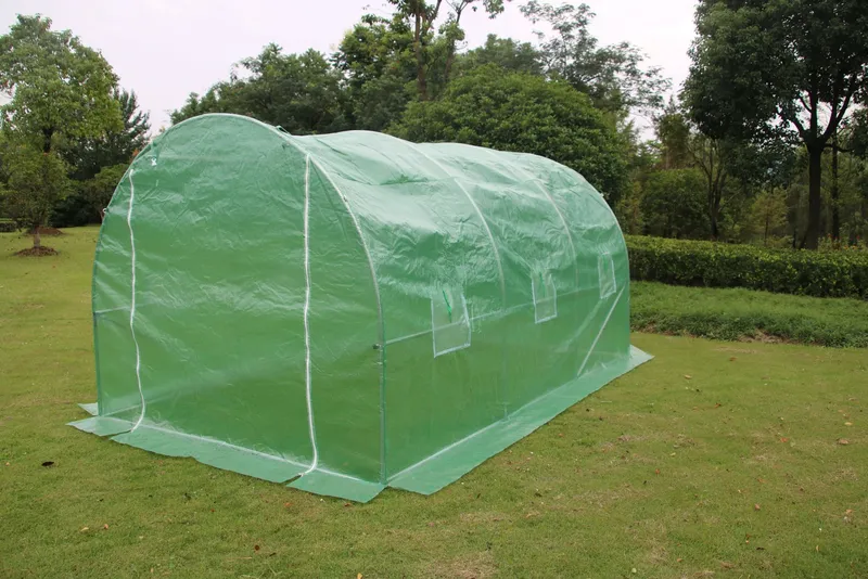 Tunel Foliowy Ogrodowy 10 m² Raven 400 x 250 x 200 cm - Zielony