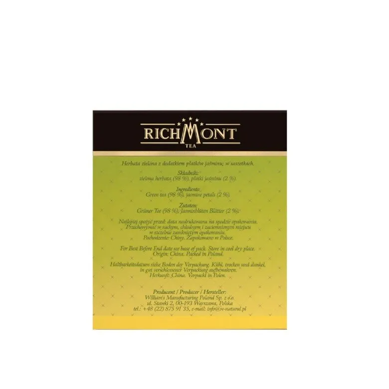 Zielona Herbata RICHMONT Green Jasmine - 40x4g