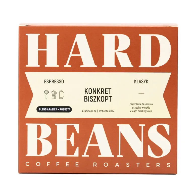 Kawa Ziarnista HARD BEANS Konkret Biszkopt Espresso 250g