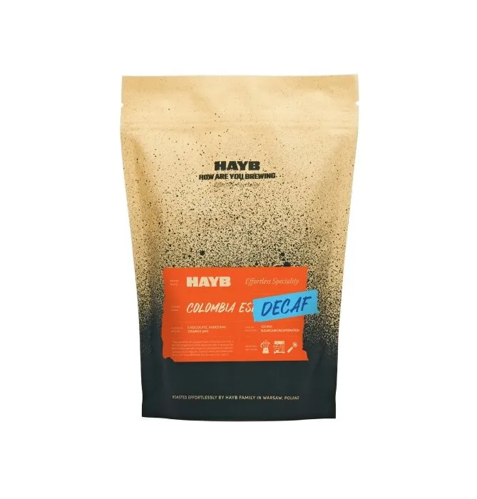 Kawa Ziarnista HAYB Colombia Espresso DECAF 250g - Kawa Bezkofeinowa
