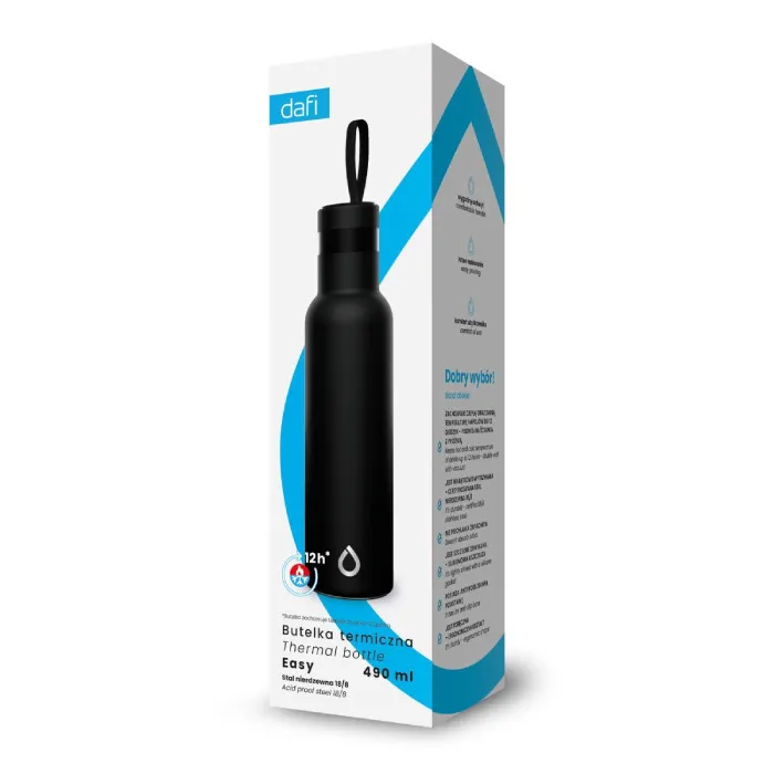 Butelka Termiczna DAFI Easy 490 ml - Czarna