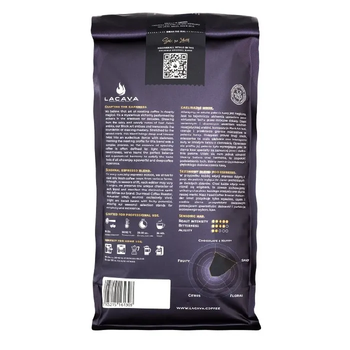 Kawa Ziarnista LACAVA Black Art Espresso BLEND1KG