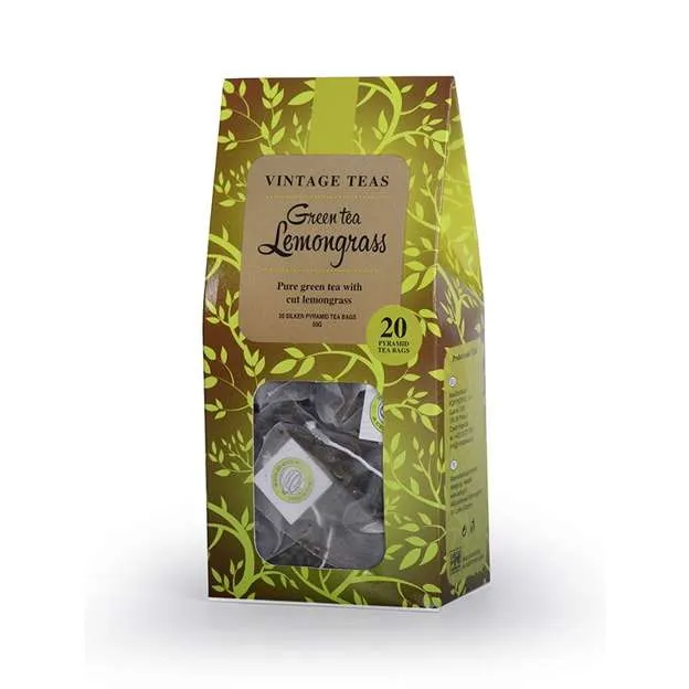 Herbata VINTAGE TEAS Green Tea Lemongrass 20x2,5g - Zielona