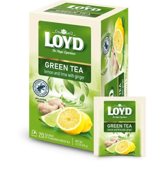 Herbata LOYD Green Lemon & Lime & Ginger 20x1,7g