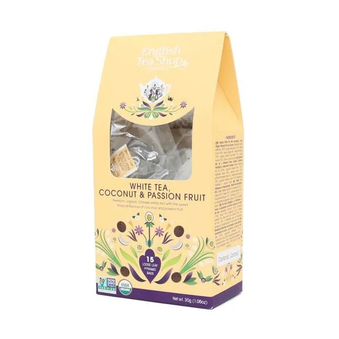 Herbata ENGLISH TEA SHOP White TEA Coconut & Passion Fruit 15x2g - Biała