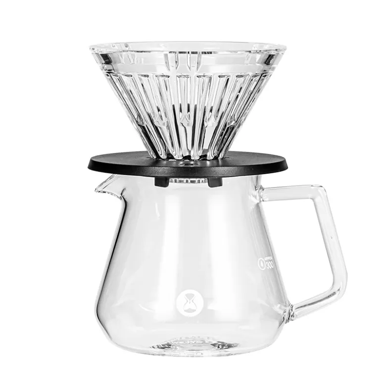 Szklany Dripper TIMEMORE Crystal Eye Glass TURBO 01 PC Holder - Czarny