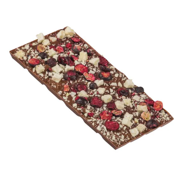 Mleczna Czekolada M.PELCZAR CHOCOLATIER Z Czarną Porzeczką, Jabłkami I Cynamonem 85g