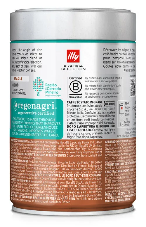 Kawa Ziarnista ILLY Arabica Selection Brazil Cerrado Mineiro 250g