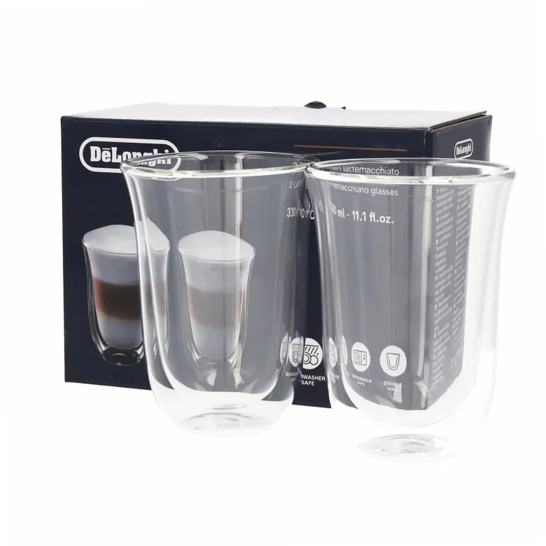 Szklanki Termiczne DeLonghi Do Kawy Latte Macchito 330 ml - 2szt