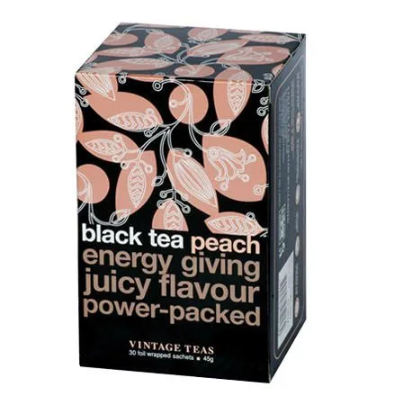 Czarna Herbata VINTAGE TEAS Black Tea Peach - 30x1,5g
