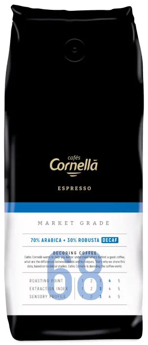 Kawa Ziarnista CORNELLA Espresso Market Grade Decaf 68 1kg