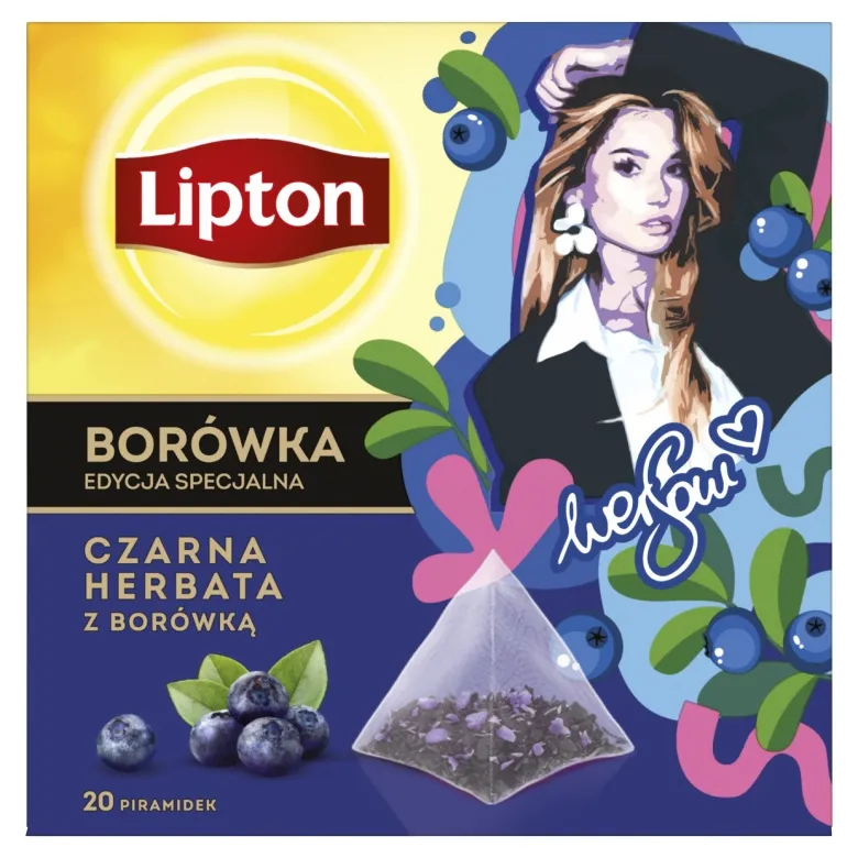 Czarna Herbata Z Borówką LIPTON 20 Piramidek - Edycja Specjalna Wersow