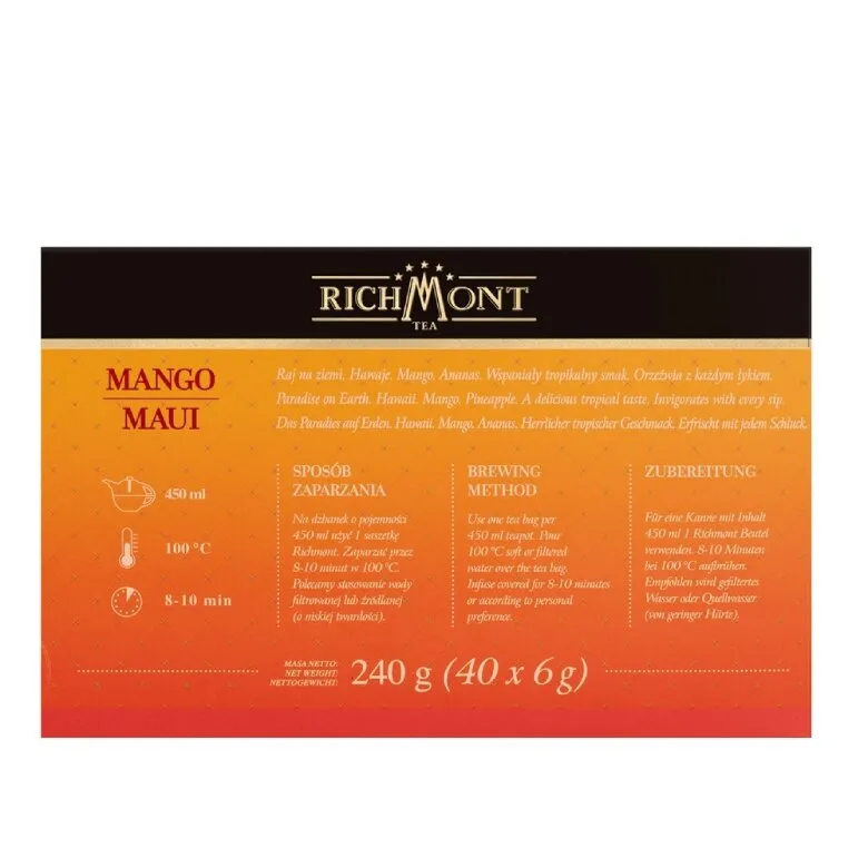 Owocowa Herbata RICHMONT Mango Maui - 40x6g