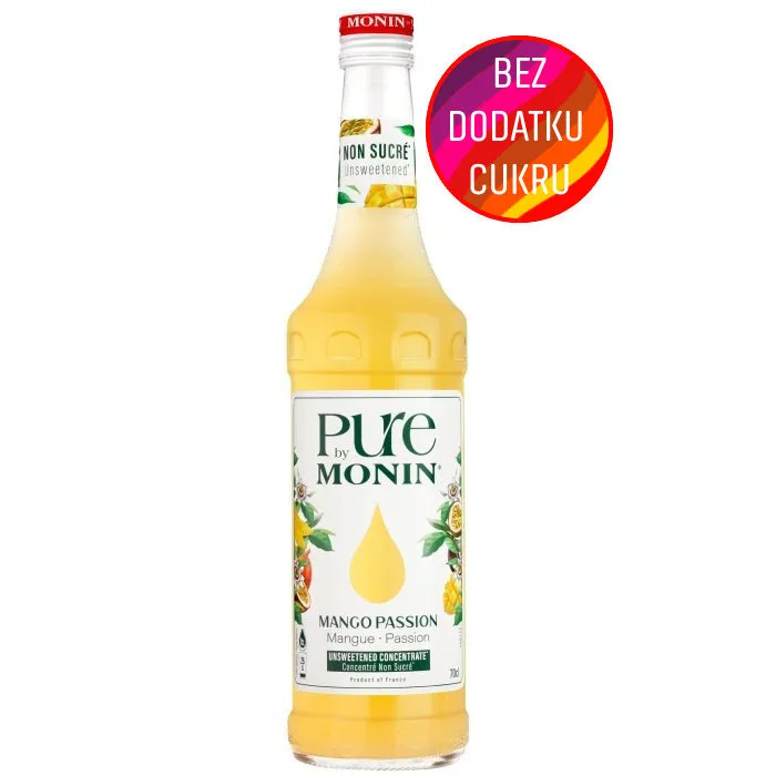 Syrop Bez Dodatku Cukru PURE By MONIN - Mango Marakuja 0,7 l